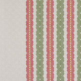 Striped flatweave runner in green and pink