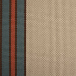 Striped flatweave runner in cream blue and red