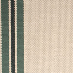 Striped flatweave runner in cream and forrest green 