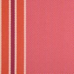 Striped flatweave runner in pink and orange