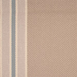 Striped flatweave runner in cream and blue