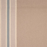 Striped flatweave runner in cream and blue