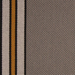 Striped flatweave runner in grey tan and white