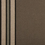 Striped flatweave runner in cream and grey 