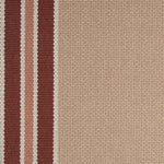 Striped flatweave runner in cream pink and burnt red