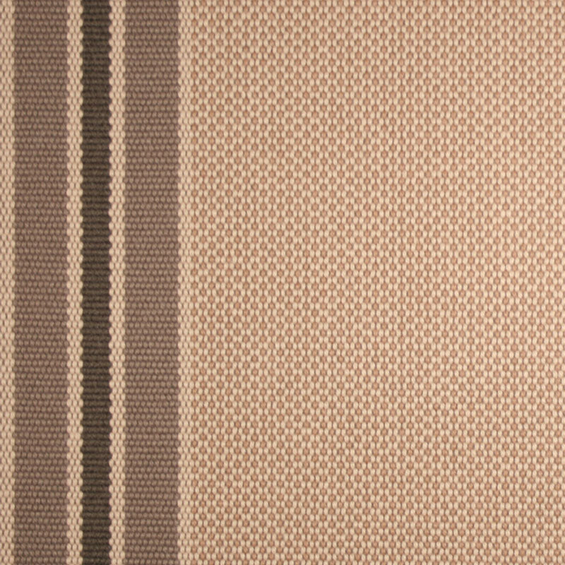 Striped flatweave runner in cream and grey 