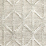Broadloom carpet swatch in a diamond textured pattern in a white design