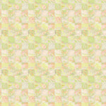 Painterly tropical checkerboard design in lime green, yellow and orange. 