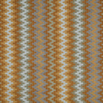 Handwoven silk fabric with zigzag design in brown, gray, and beige colors.