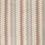 Handwoven silk fabric with zigzag stripes in neutral colors. 
