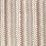 Handwoven silk fabric with zigzag stripes in neutral colors. 