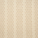 Broadloom carpet with textured stripe design in cream with tan accents. 