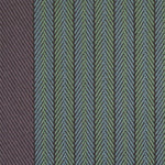 Striped herringbone flatweave runner in green and blue 