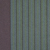 Striped herringbone flatweave runner in green and blue 