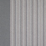 Striped herringbone flatweave runner in grey