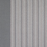 Striped herringbone flatweave runner in grey