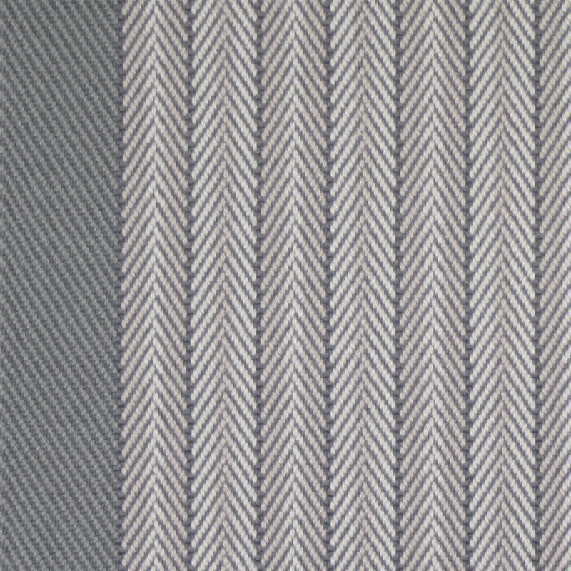 Striped herringbone flatweave runner in grey