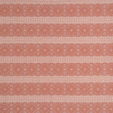 Patterned fabric with orange and cream geometric design