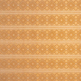 Patterned fabric with geometric design in yellow and cream tones