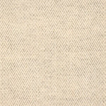 Broadloom carpet with a subtle herringbone pattern in taupe and ivory
