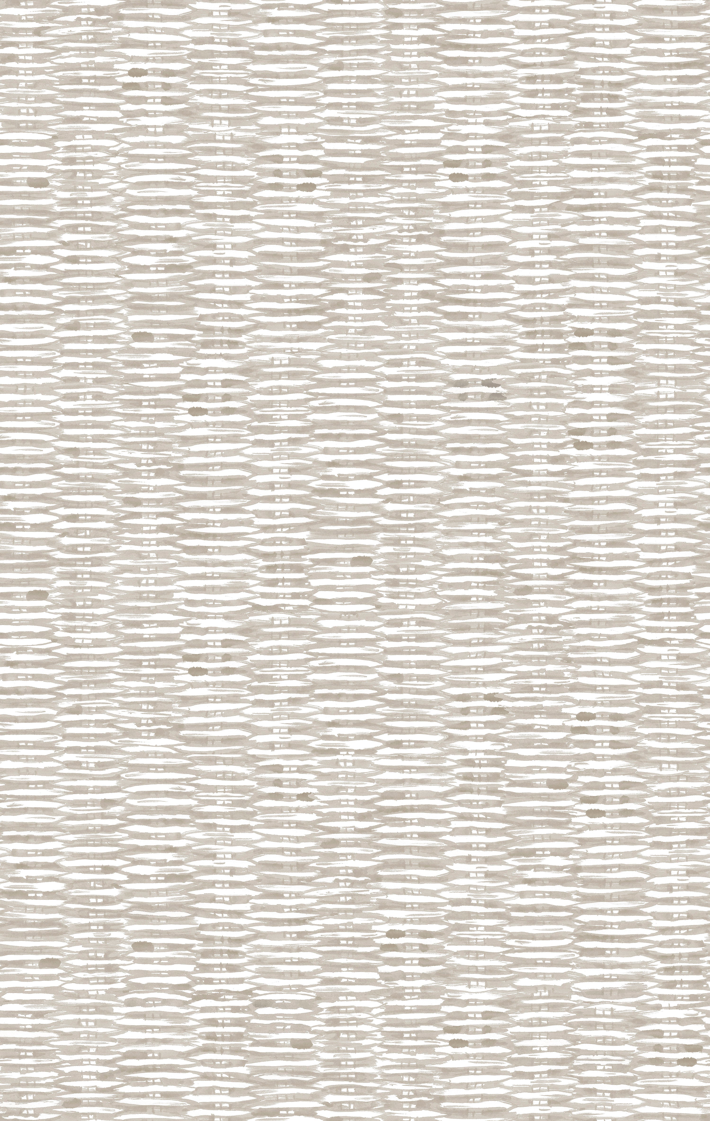 Detail of wallpaper in a textural checked print in tan on a white field.