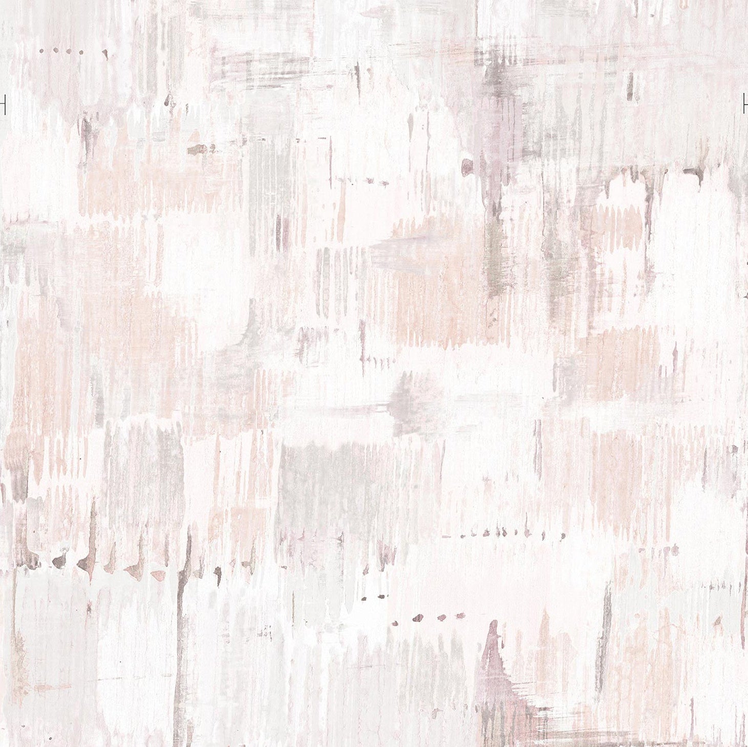 Detail of wallpaper in a watercolor textural print in shades of pink, cream and tan.