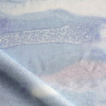 Close-up of textured fabric with wavy pattern