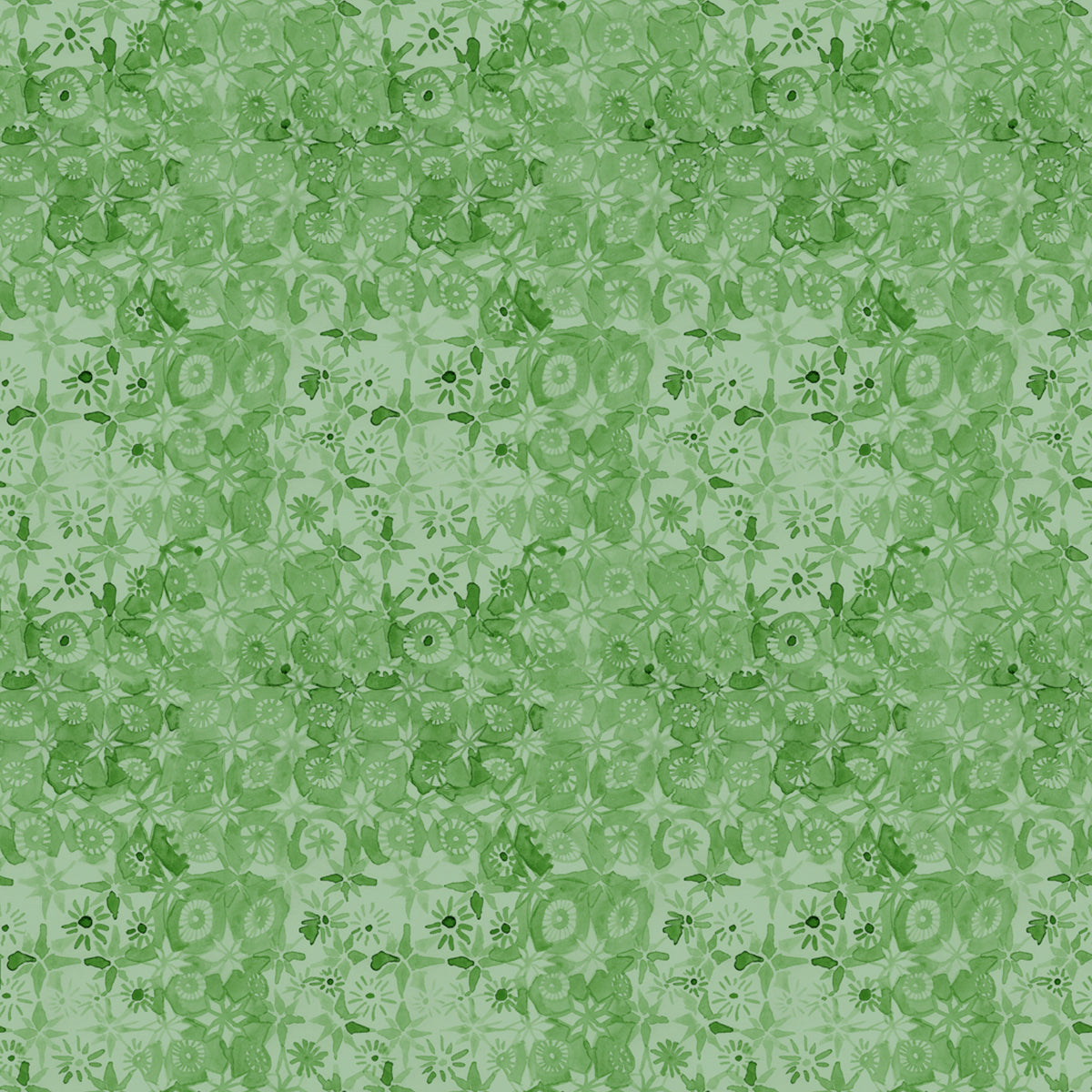 Green floral patterned wallpaper