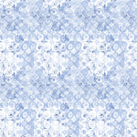 Floral pattern with blue and white flowers