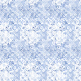 Floral pattern with blue and white flowers