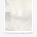 Mural wallpaper roll in an abstract textural watercolor design in in warm beige.