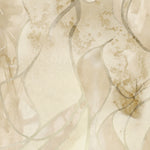 Wallpaper detail in abstract floral bushstroke design in warm beige. 