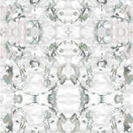 Detail of wallpaper in a watercolor paint blotch print in gray and turquoise on a white field.