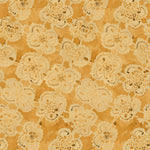 Pattern of lace flowers on a yellow background