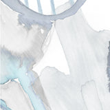 Wallpaper detail in a watercolor watercolor print in shades of gray on a white field.