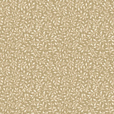 Small leaf design in white on a warm tan background