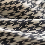 Close-up of black and white zigzag patterned fabric
