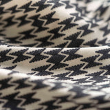 Close-up of black and white zigzag patterned fabric
