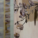Detail of a sepia tone watercolor floral. 