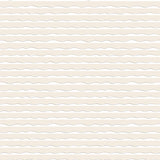 Detail of wallpaper in an undulating stripe pattern in cream and tan with black accents.
