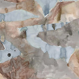 Wallpaper with abstract watercolor design in brown and blue