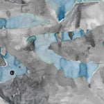 Wallpaper with abstract watercolor design in grey and teal