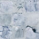 Wallpaper with watercolor check pattern in shades of blue