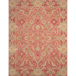 Decorative rug with intricate pattern on a plain background