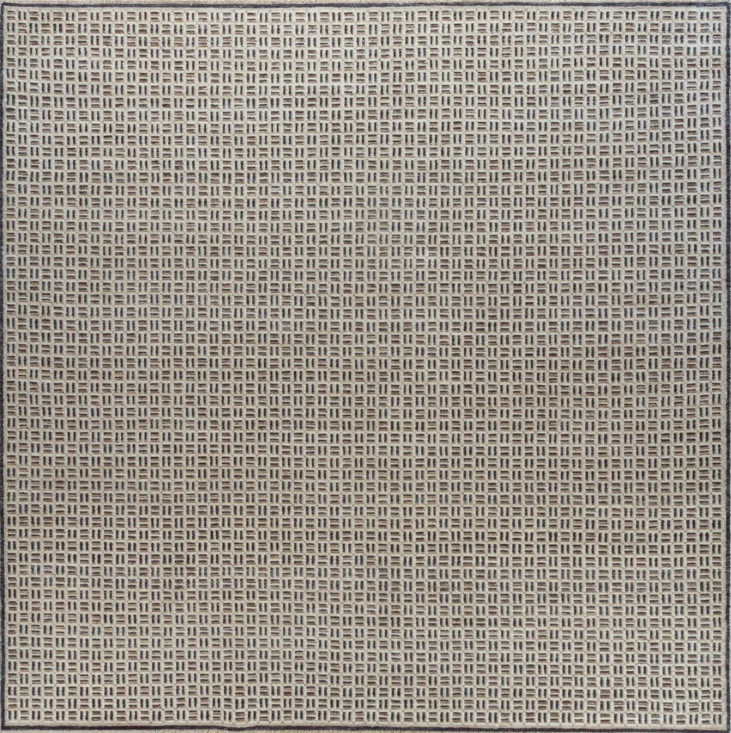 Textured gray patterned rug