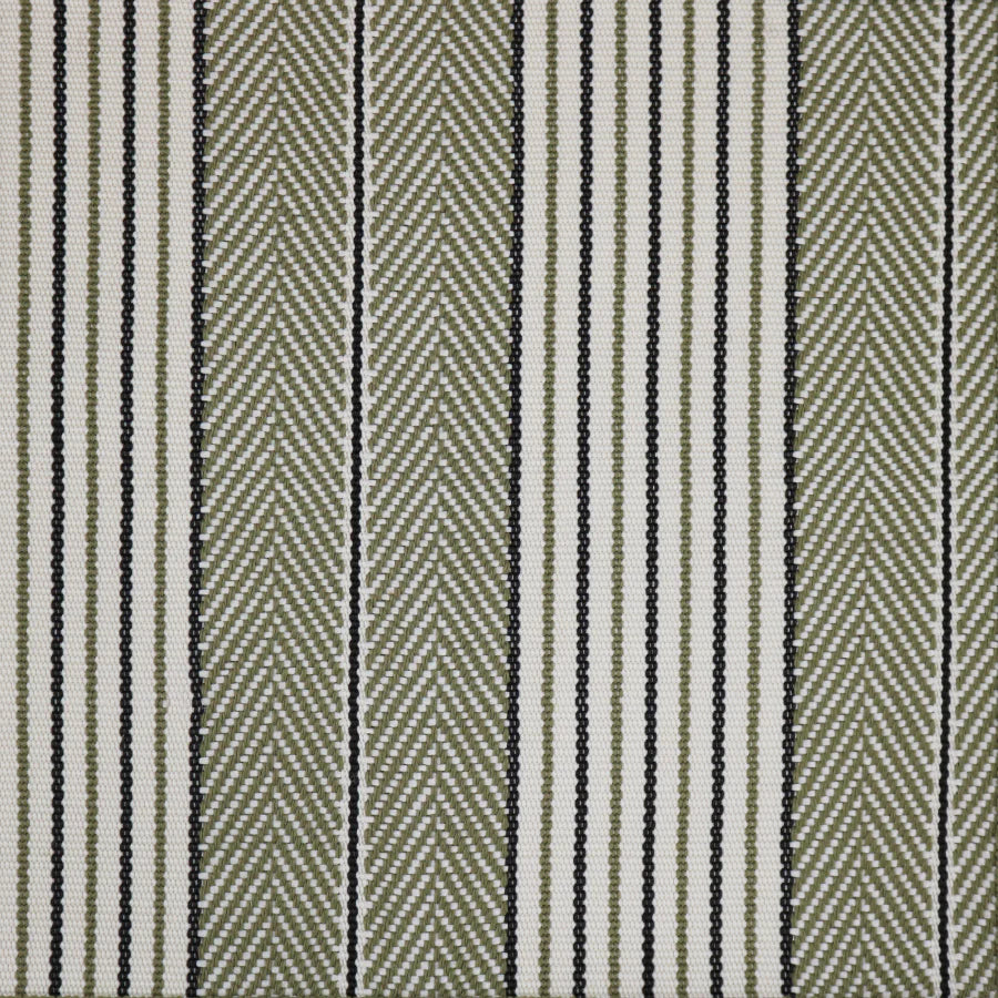Broadloom carpet swatch in a herringbone striped pattern in a sage black design