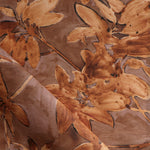 Close-up of a brown floral patterned fabric