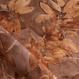 Close-up of a brown floral patterned fabric