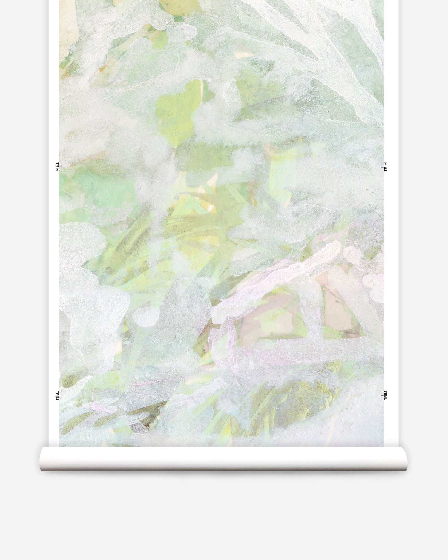 Wallpaper roll  with a floral pattern on a white background