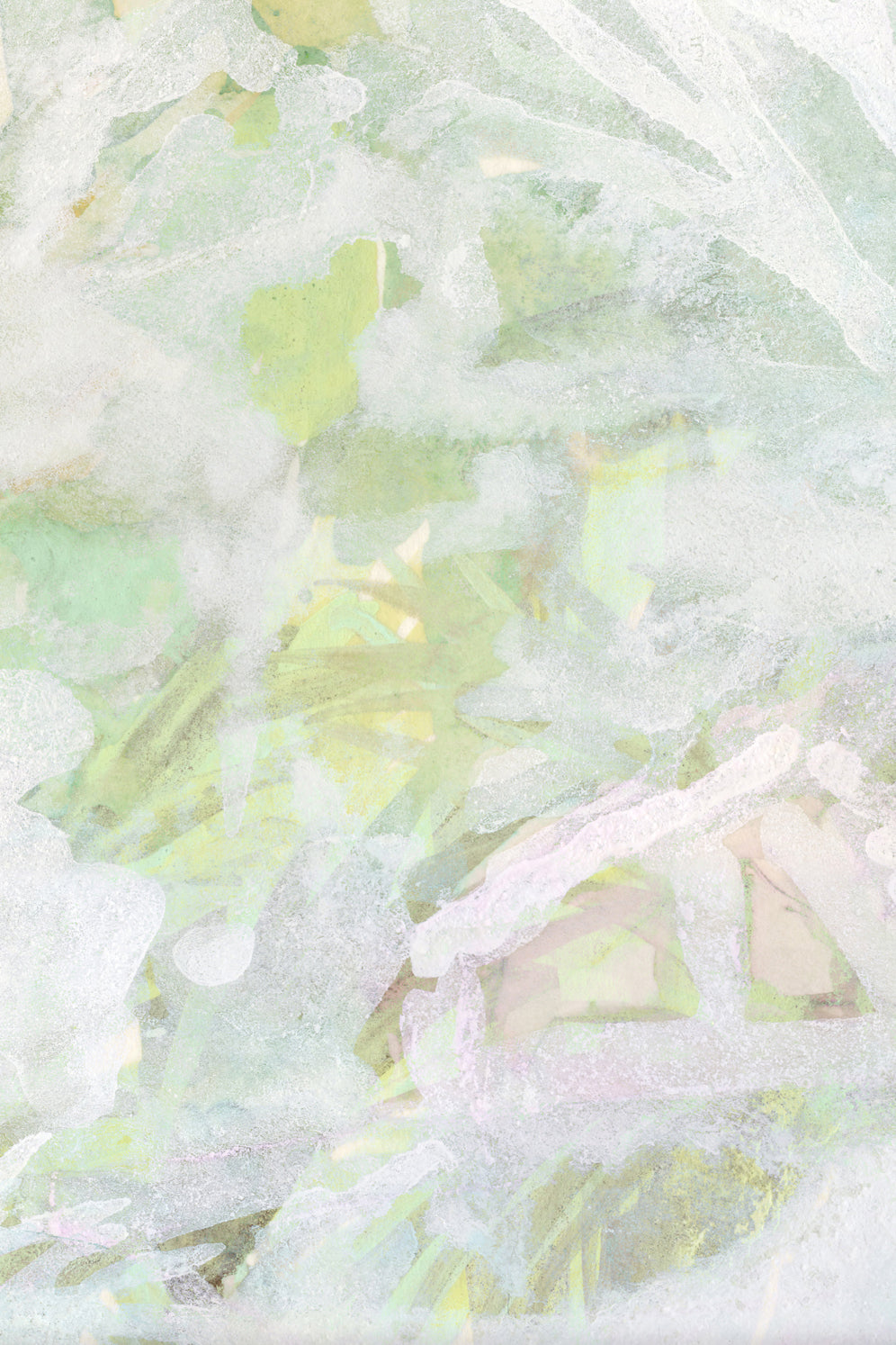 Abstract design with light green and white colors on a textured background